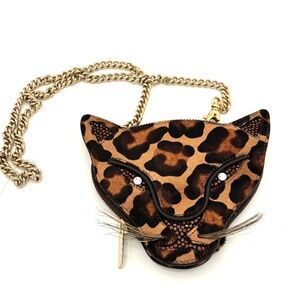 D&G Dolce & Gabbana Leopard Head Purse